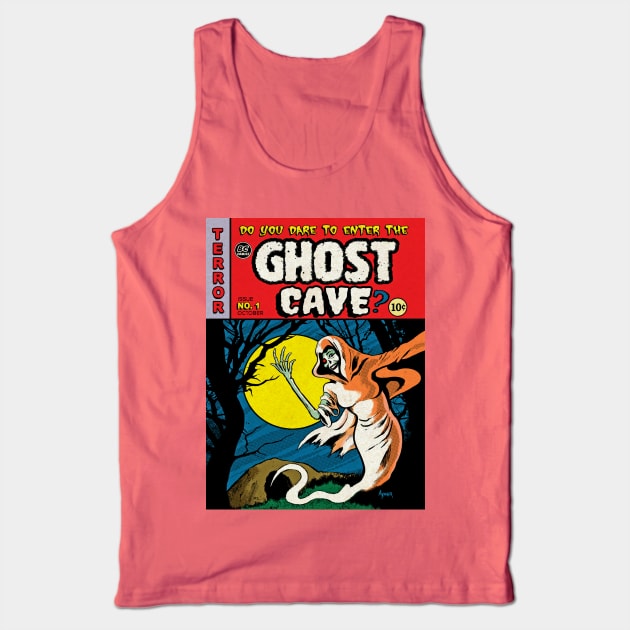 Ghost Cave Comics cover- EC homage by Tim Aymar Tank Top by Ghost Cave Records /The Dennis Ball Show